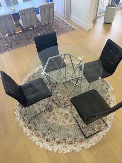 round breakfast table with chairs, View more