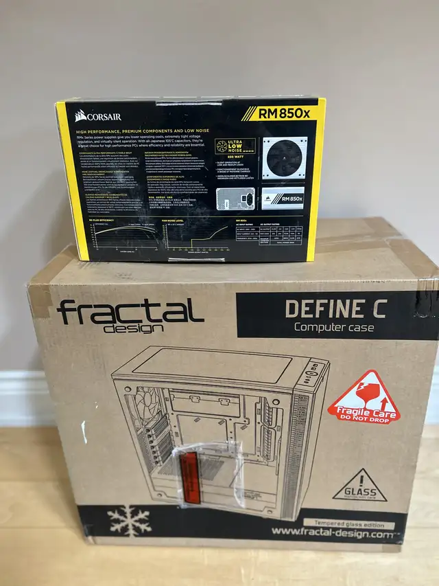 Computer case and Power supply Corsair RM850 x in System Components in City of Toronto - Image 2