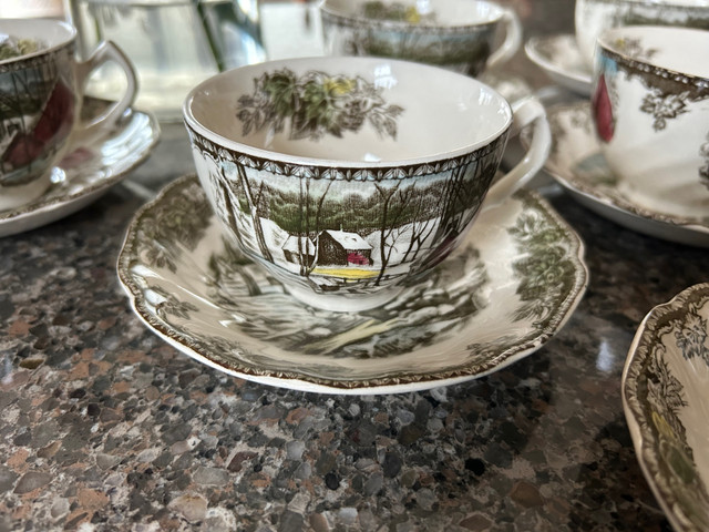 Friendly Village Tea Cups and Saucers  in Kitchen & Dining Wares in Cole Harbour