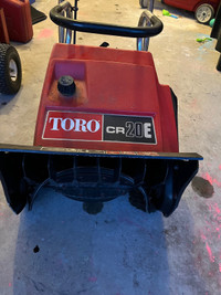 Toro cr20e snow thrower 