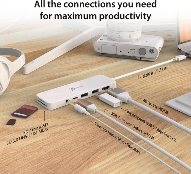 j5create USB-C Mini Hub - 4K HDMI - Like NEW in Cables & Connectors in Mississauga / Peel Region - Image 3