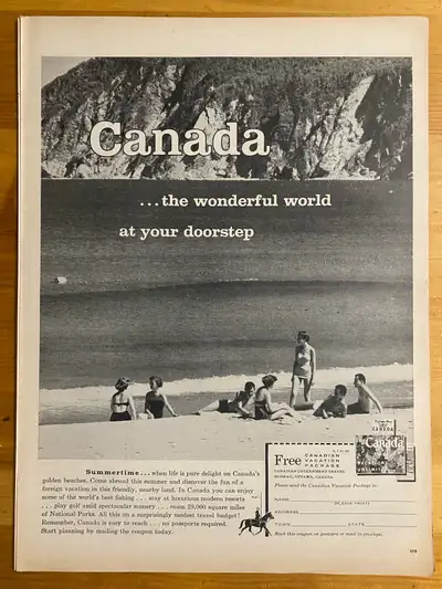 1958 Canada Canadian Vacation Package Original Ad, View more