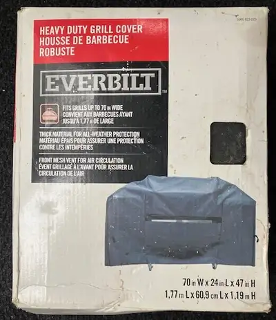 NEW Everbilt BBQ cover, fits up to 70 '' wide, View more