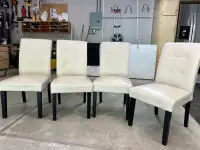 Dining Chairs - Six. Leather-style. FREE