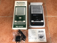 Vintage Panasonic Model RQ-2103 Slim Line Cassette Tape Recorder