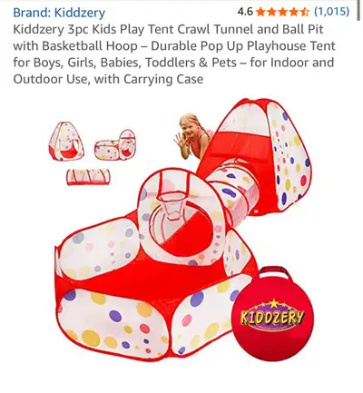 Kids Play Tent, Tunnel & Ball Pit Set – Like New , View more