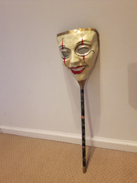 Full Face Hand Held Masquerade Mask