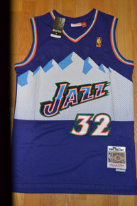 NEW w tags. KARL MALONE All Embroidered Jersey