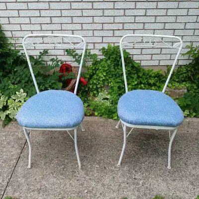 Two  Metal Bistro Chairs, View more