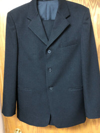 Boys Size 18 2 Piece Black Suit