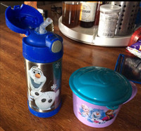 Frozen themed thermos cup and snack container