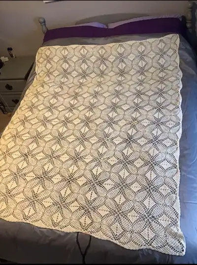 Hand crochet throw or tablecloth - aa19, View more