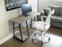 Vida XL Computer Desk in Grey Oak Colour in Beauty Shape