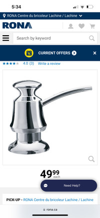 Moen Distributeur de savon liquide,Soap Dispenser chrome Finish