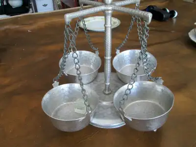 Hammered Aluminium Lazy Susan - Condiment Server - Turns, View more