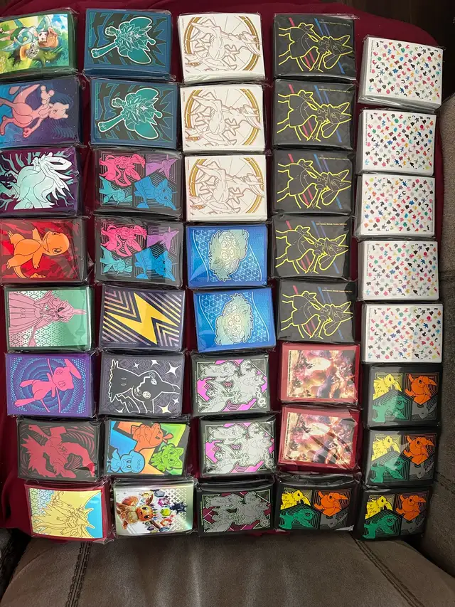 36 ETB Pokemon packaged sleeves each pack 60 sleeves