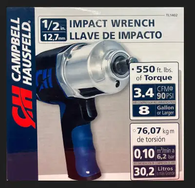 (NEW) Air Impact Driver Wrench Twin Hammer 1/2" (TL140200AV), View more