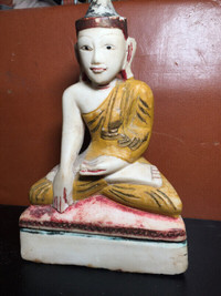 Antique Buddha Statue Blessing Chinese Sitting Figurine Tibet Ho