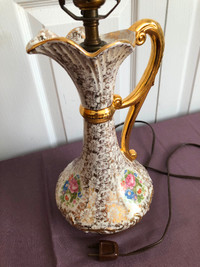 1932 Vintage-close to antique- porcelain pitcher lamp