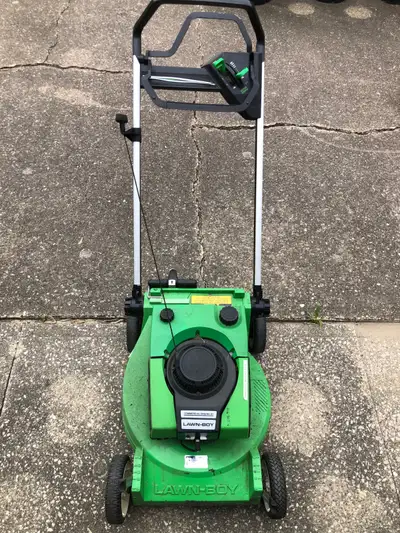 Very rare Lawn Boy: M - series mower, 5hp, 2-cycle oil injection, 3 speed self propelled --- $200.00...