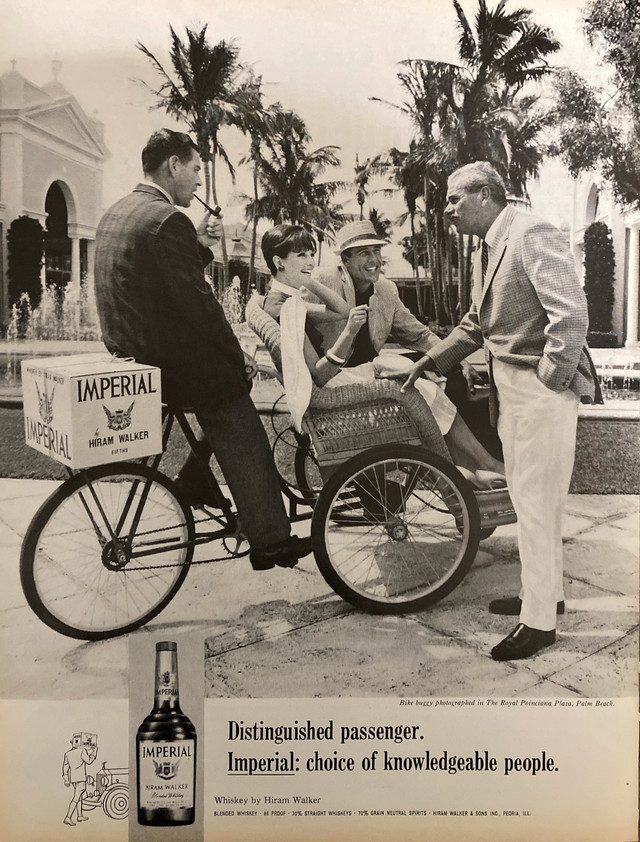 1966 Imperial Hiram Walker w/Bike Buggy Original Ad in Arts & Collectibles in North Bay