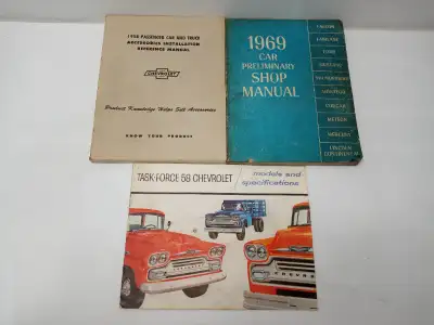 Vintage Ford Chevy Chevrolet Shop Manuals & Brochures, View more