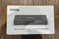 Plugable USB C Docking Station Dual Monitor 2 HDMI Ports