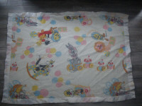 Vintage(1977) Looney Tunes baby blanket satin; couverture bébé