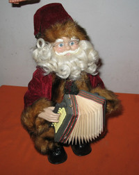 Accordion Player Santa Claus With Hohner 1 Row Squeeze Box -A1-
