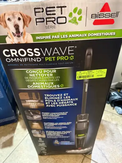 I'm selling a Bissell CrossWave OmniFind cordless wet dry vacuum mop with FurFinder headlights, an a...