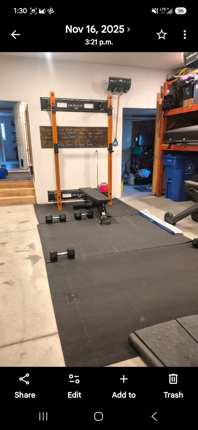 ROGUE Rack c/w Montreal weight sets and plates priced for quick