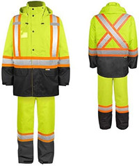 Holmes WorkWear Men's HI-VIS Safety Rain Suit