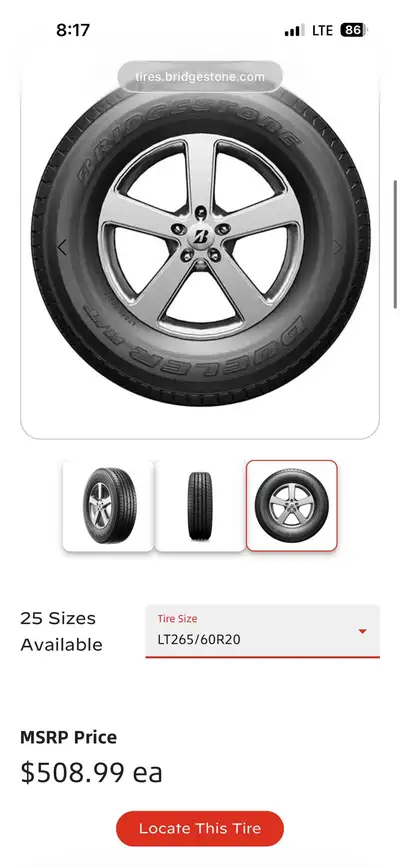 Brand new 3200 km on tires Asking 950$ obo Tires brand new 1800$ Will need to take off my truck when...