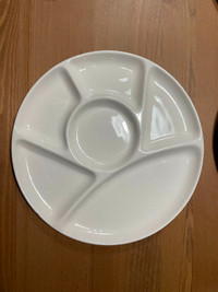Ceramic fondue plates, new