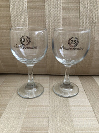 Coupes à vin 25e anniversaire / Wine glasses 25th anniversary