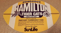 Instant Turncoat Tag Winnipeg Blue Bombers / Hamilton Tiger Cats