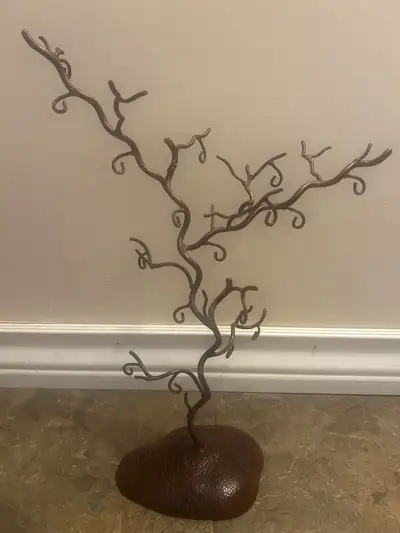 Elevate your jewellery organization with this unique, metal jewellery tree, standing approximately 1...