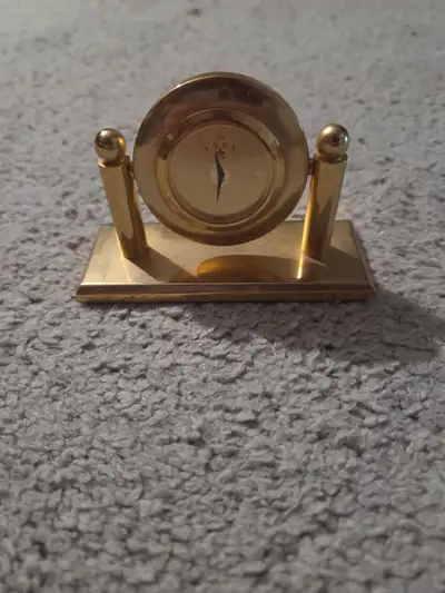 Vintage York Univ. Barometer Desk Clock, 3.75x1.5x2.75", 450gm, View more