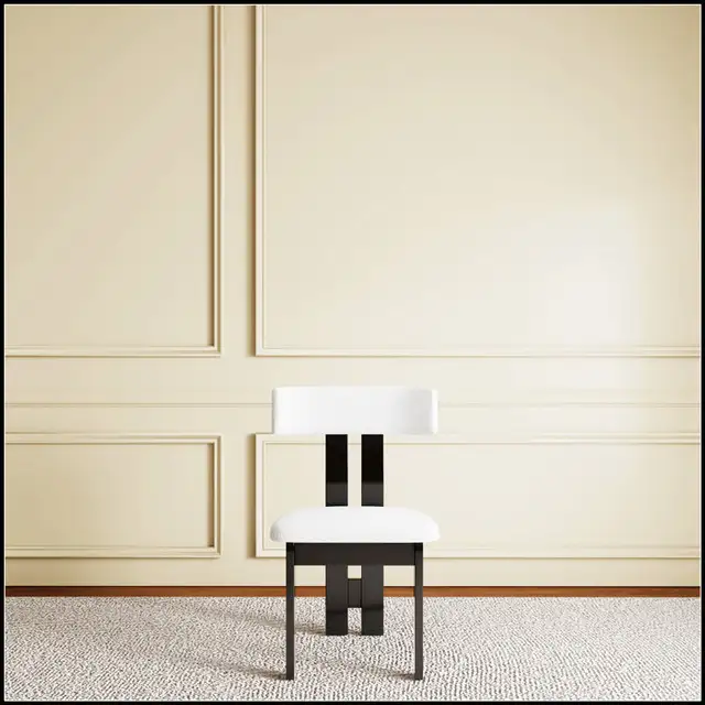 Modern Dining Chair, Curved Backrest Upholstered in Chairs & Recliners in Markham / York Region - Image 6