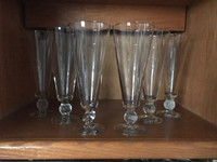 6 Sports "Ball in Base" Pilsner Beer Glasses Football, Hockey...