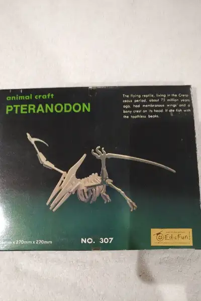 vintage wooden dinosaur puzzle, View more