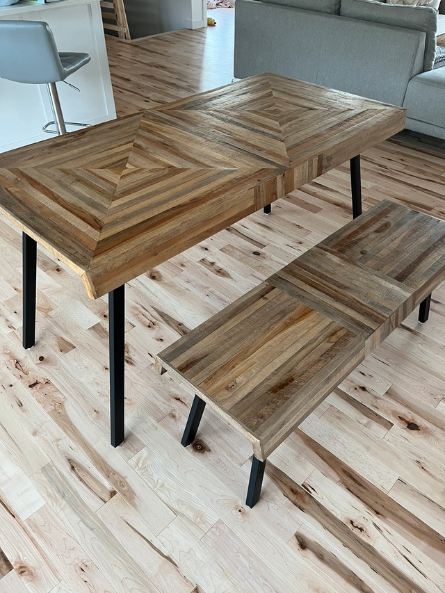Structube Teak Dining Table, Bench, & Coffee Table Dining Tables