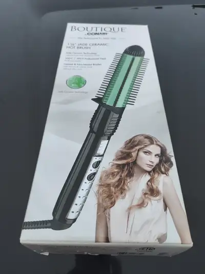 New in Box Conair 1/14" Jade Ceramic Hot Brush, View more