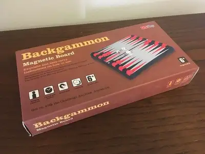 This magnetic backgammon game is in perfect condition, it looks as if it's never been used and is st...