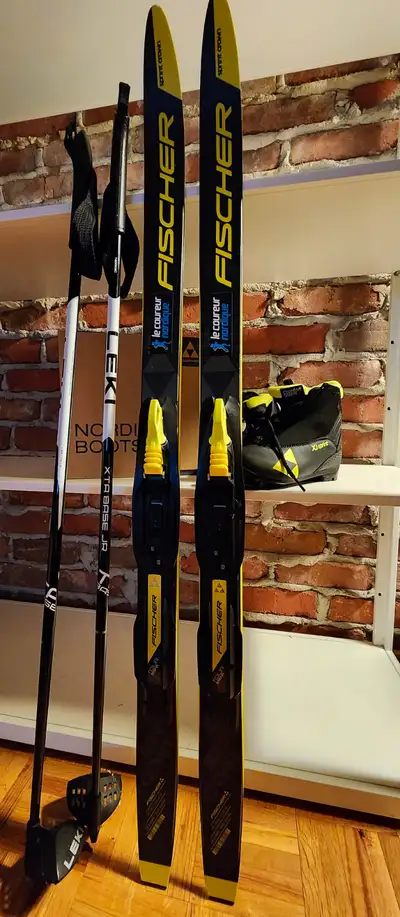 Ensemble de skis de fond Fischer Sprint Crown Junior, View more