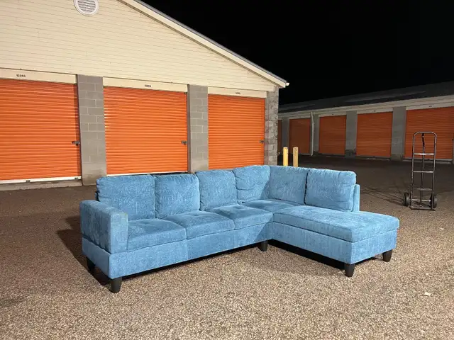 Blue L Shape Sectional  in Couches & Futons in Kingston - Image 2