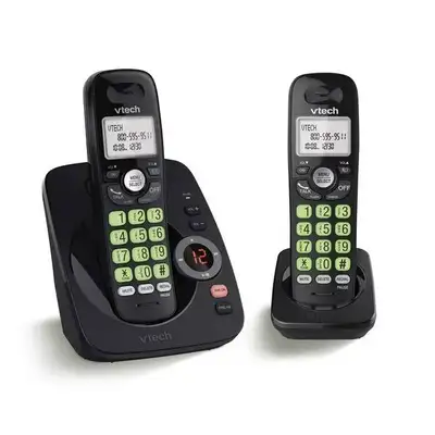 VTech 2 Handset DECT 6.0 Cordless Answering System (Landline), View more