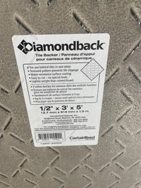Diamondback Tile backer board. 3’x5’