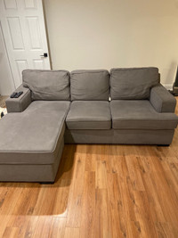 Grey Couch with pullout