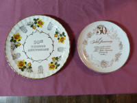 Vintage Avon Wood & Sons and 50th Anniversary  Keepsake Plates